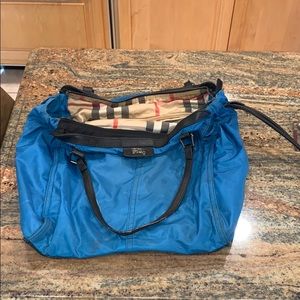 Blue Burberry Tote